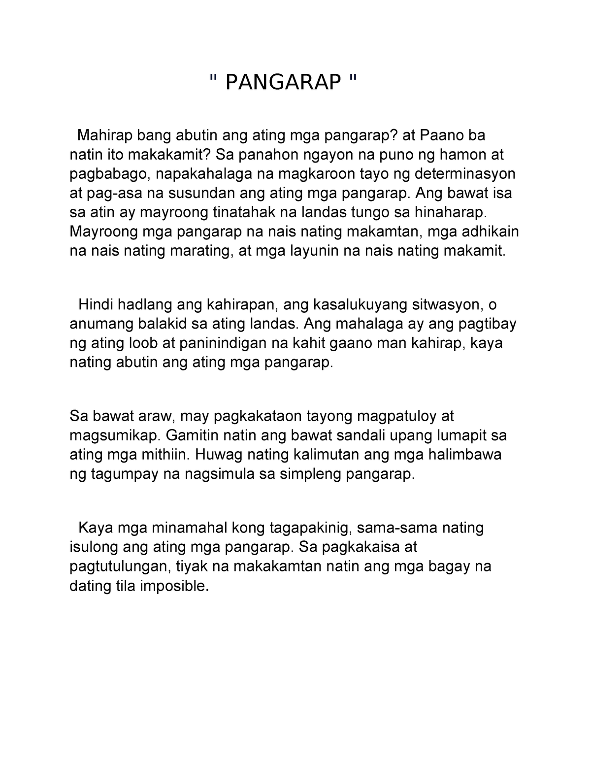 Chikchik - Nothungg - " PANGARAP " Mahirap Bang Abutin Ang Ating Mga ...