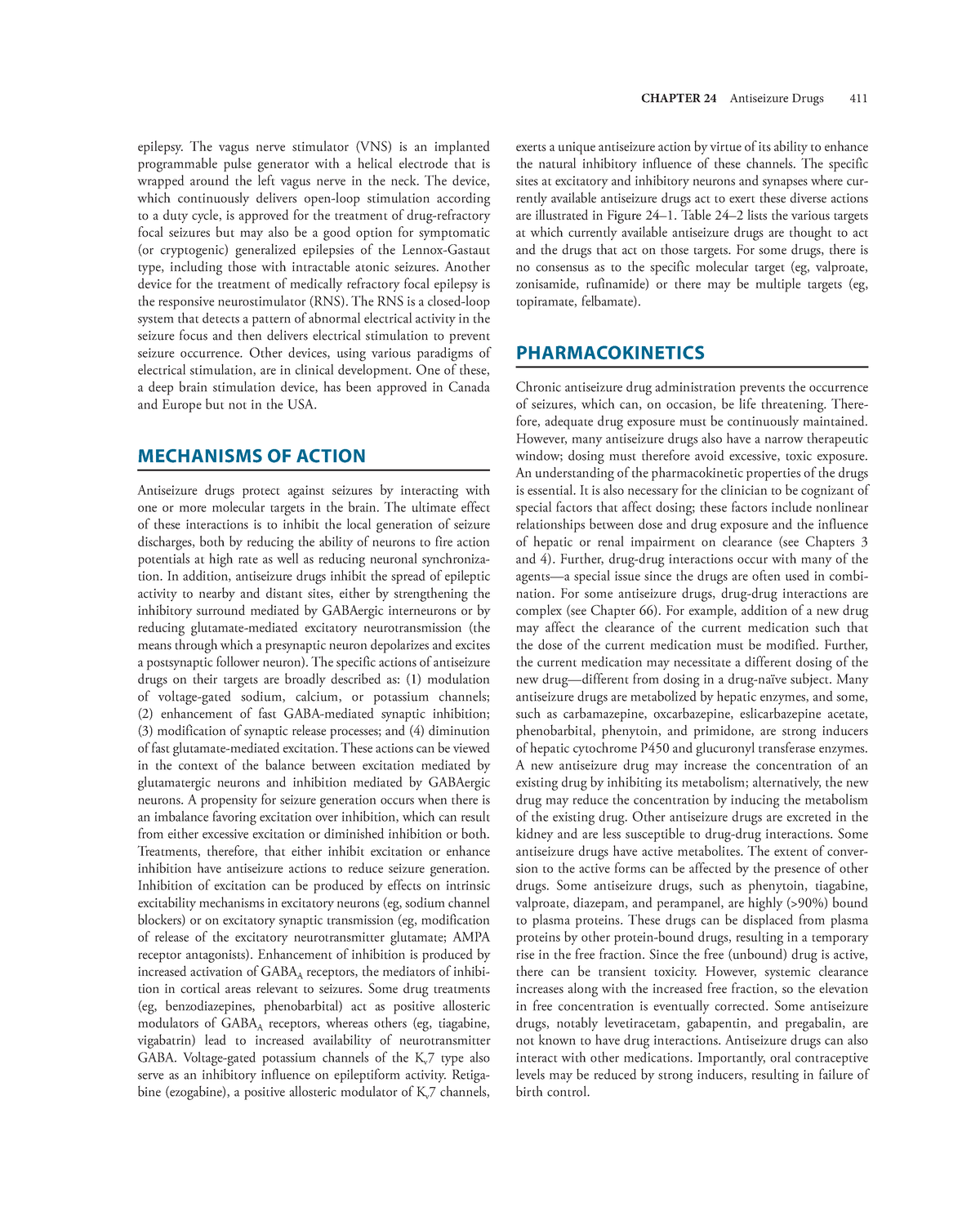 Basic And Clinical Pharmacology 42 - CHAPTER 24 Antiseizure Drugs 411 ...