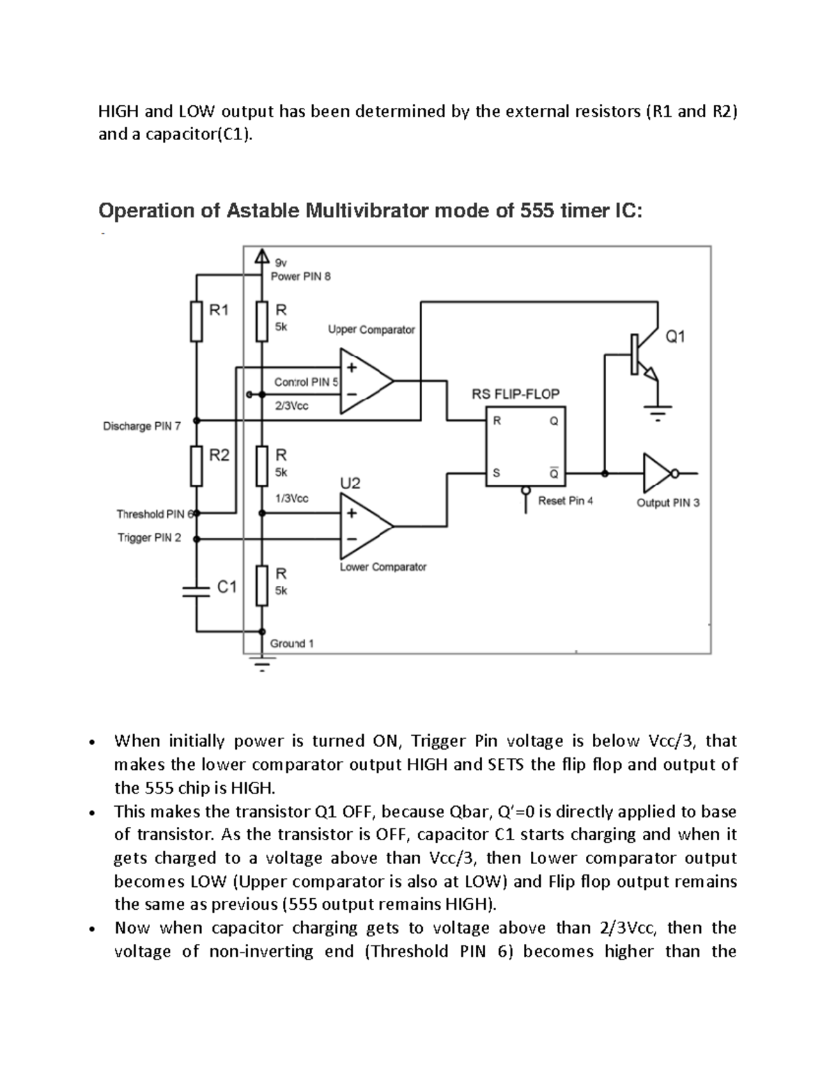 35 - Astable Multivibrator Using 555 Timer IC - HIGH And LOW Output Has ...