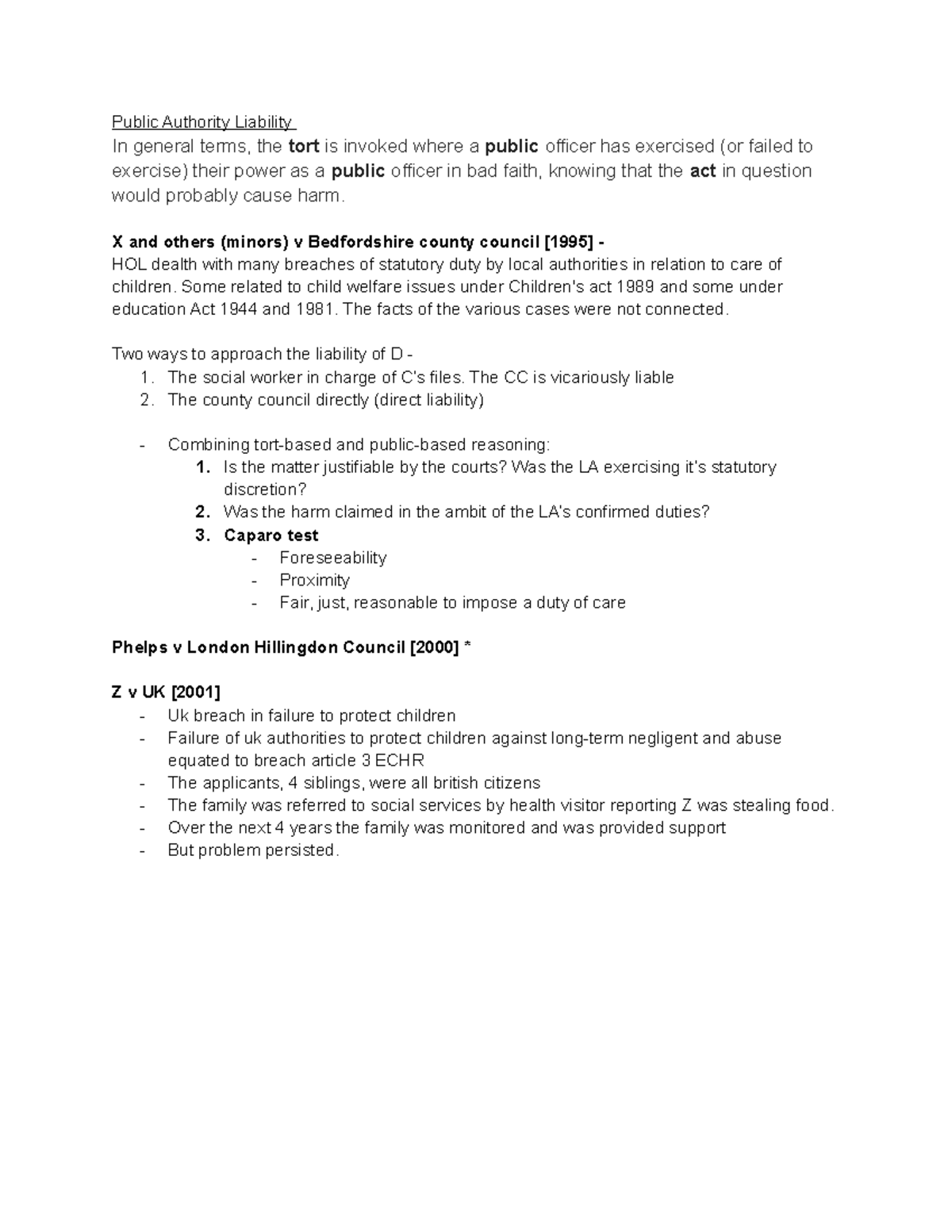 Lecture 6 - Public Authority Liability Pu - Public Authority Liability ...