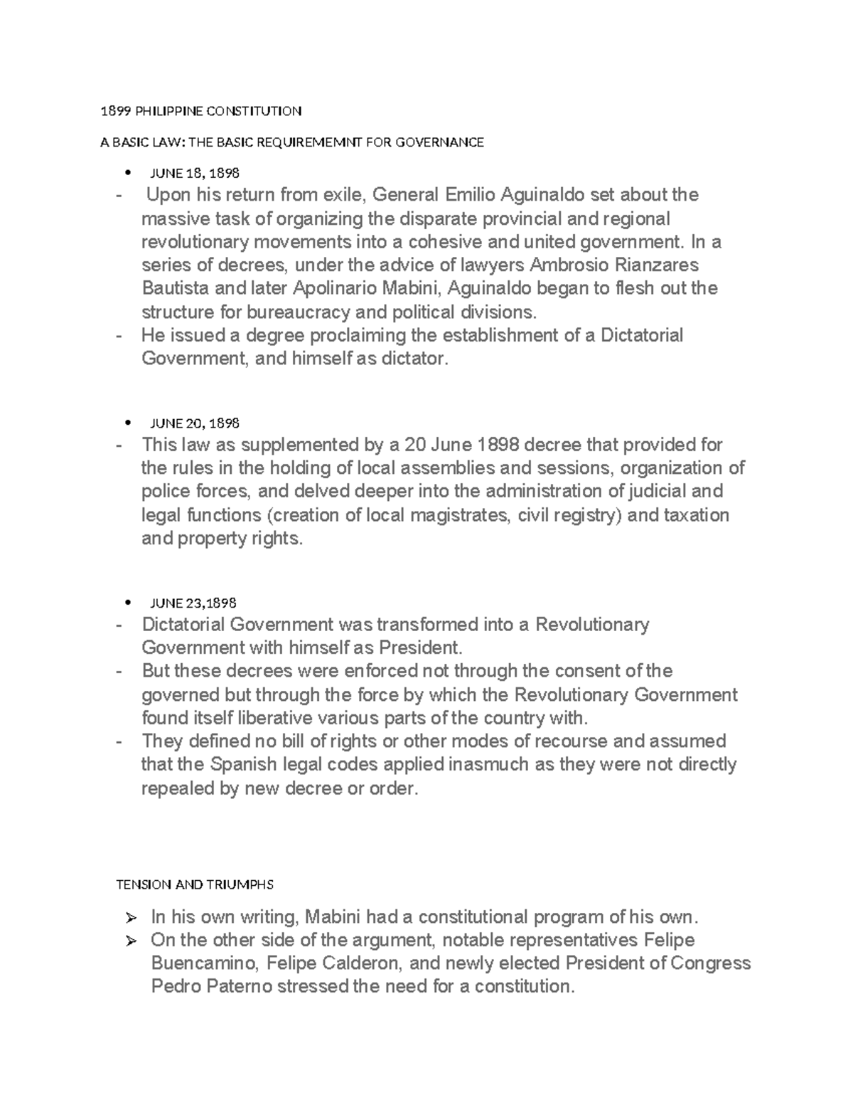 1899 Philippine Constitution - 1899 PHILIPPINE CONSTITUTION A BASIC LAW ...