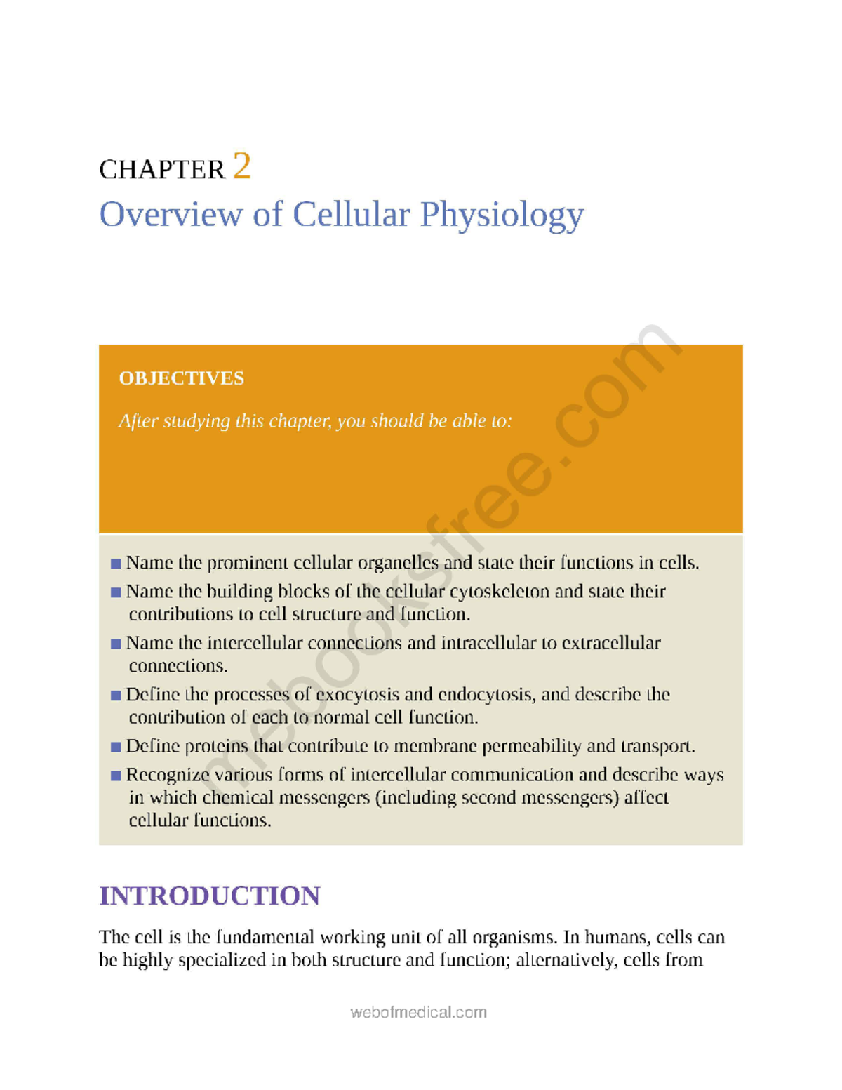 Cell physiology (Ganong) - CHAPTER 2 Overview of Cellular Physiology ...
