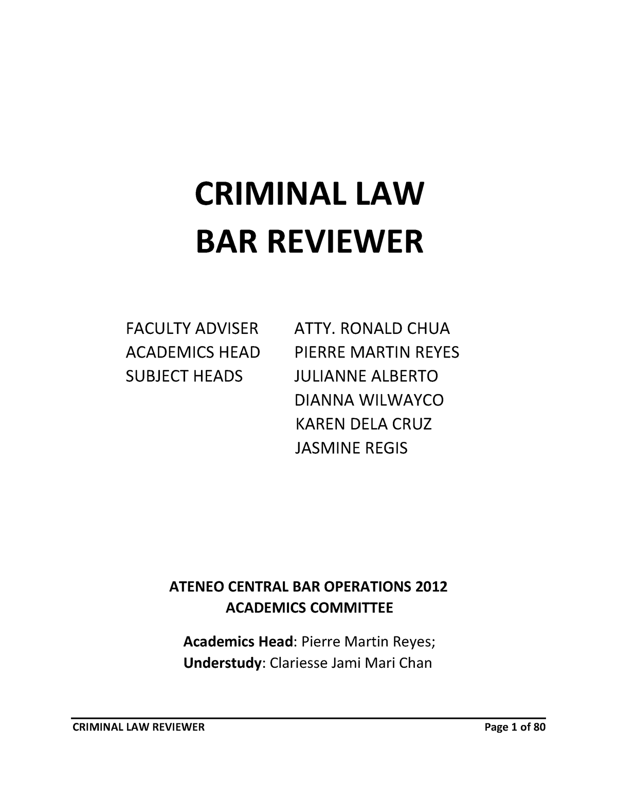 Criminal-Law-Book-1 Word - CRIMINAL LAW BAR REVIEWER FACULTY ADVISER ...