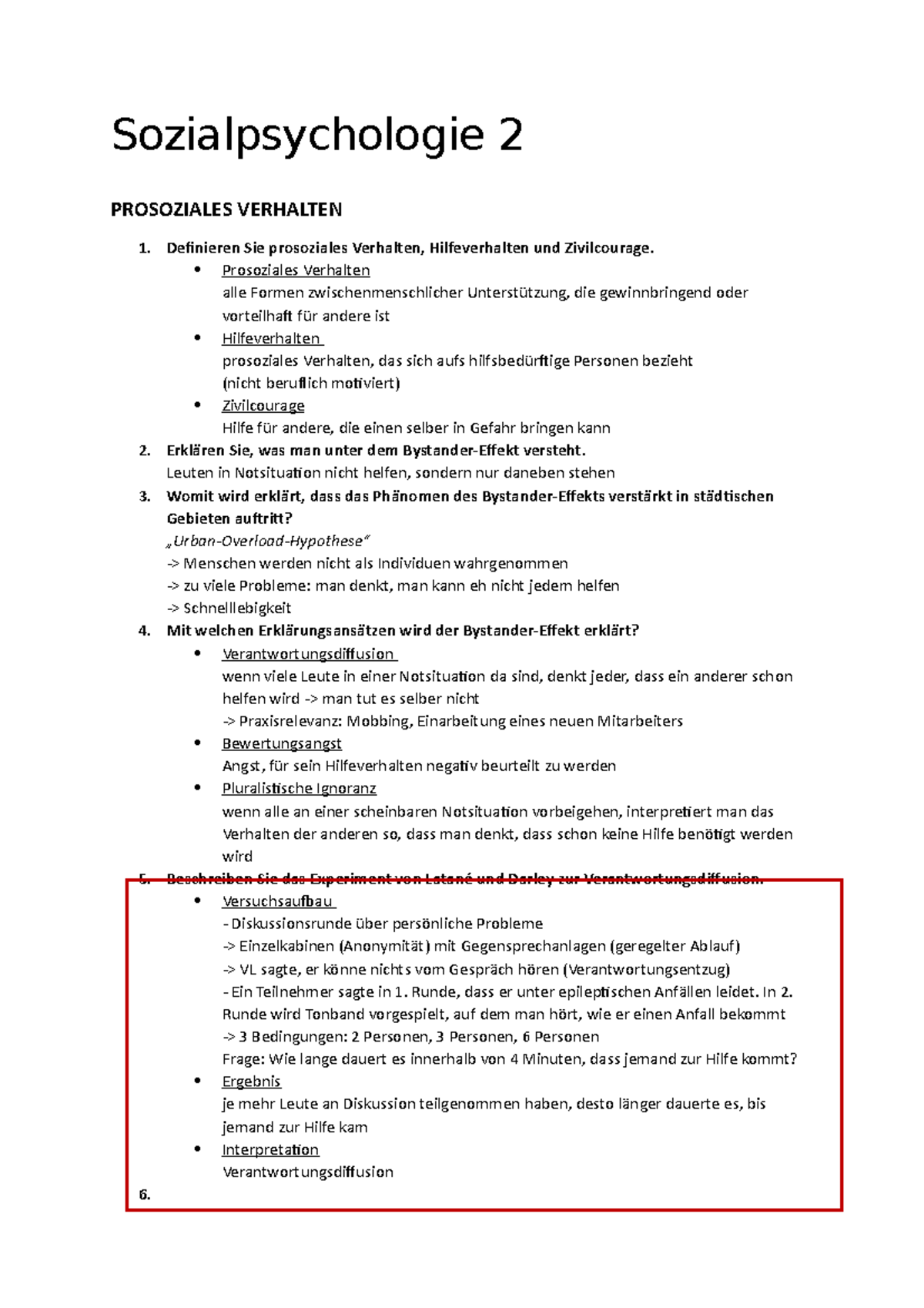 Sozialpsychologie2 - Definieren Sie prosoziales Verhalten ...