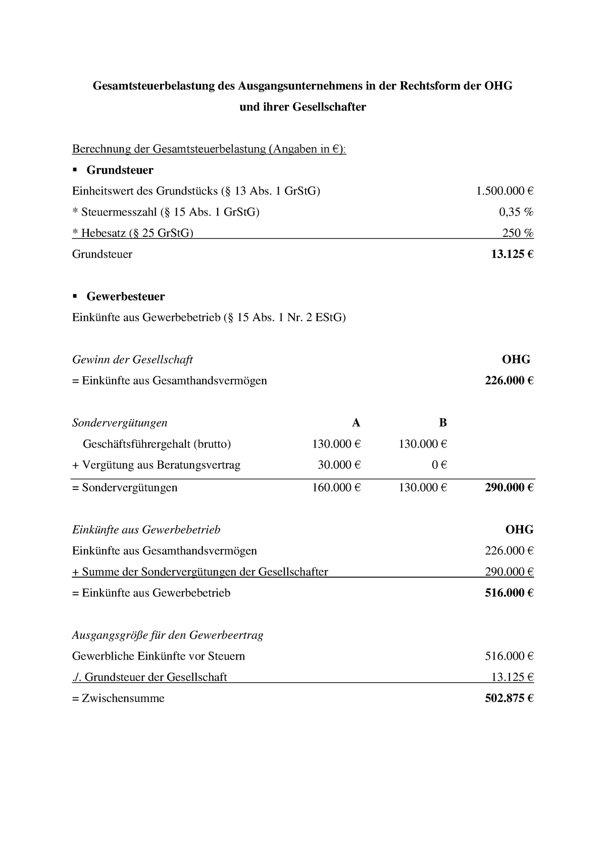 Aufgabe 8 - Betriebswirtschaftliche Steuerlehre B ...