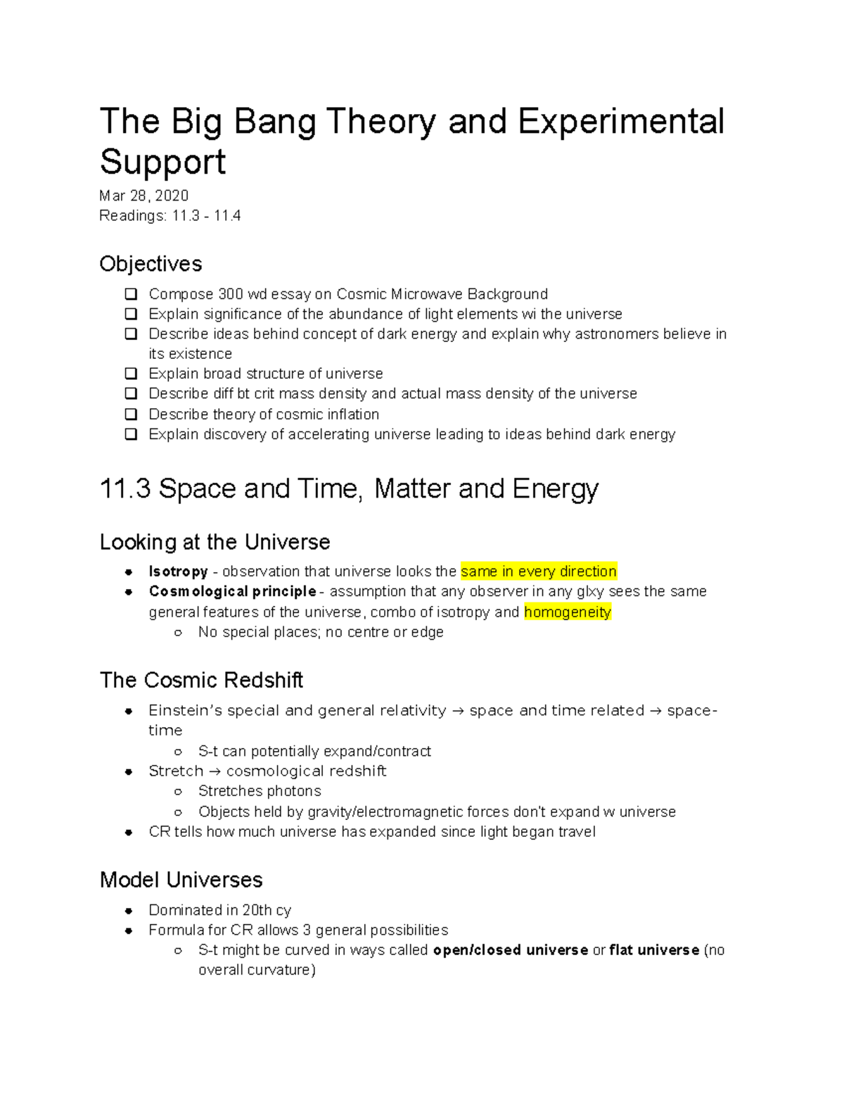 experimental support theory