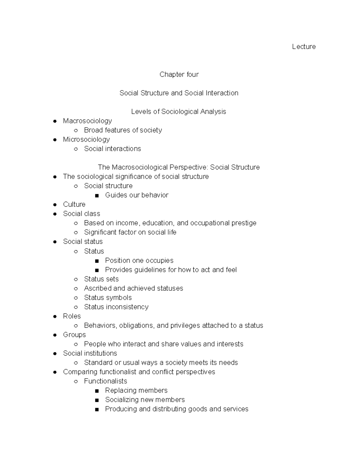 sociology-ch4-lecture-chapter-four-social-structure-and-social