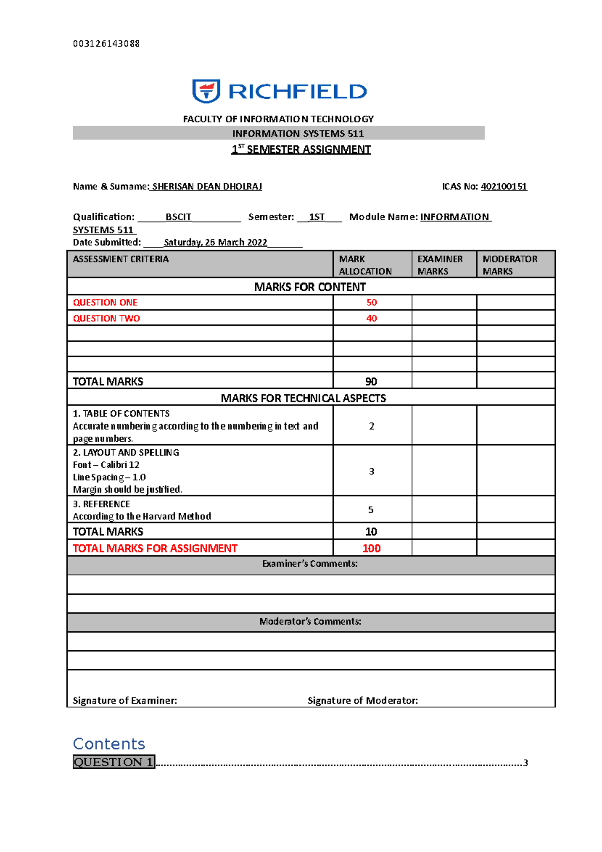 Information Systems - 512 - FACULTY OF INFORMATION TECHNOLOGY ...