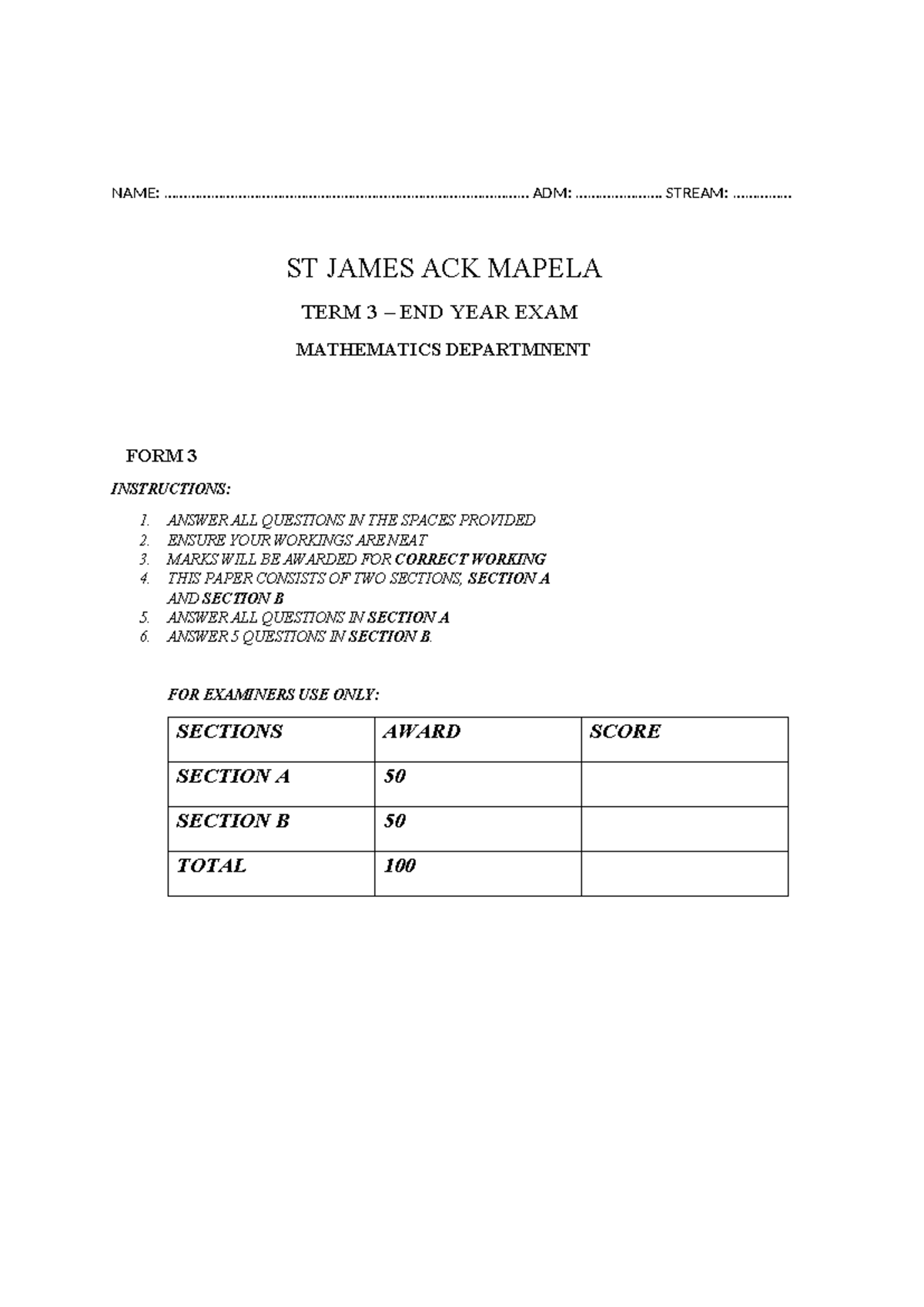 Math4m3 085802 - Good for revision purposes - NAME: - Studocu