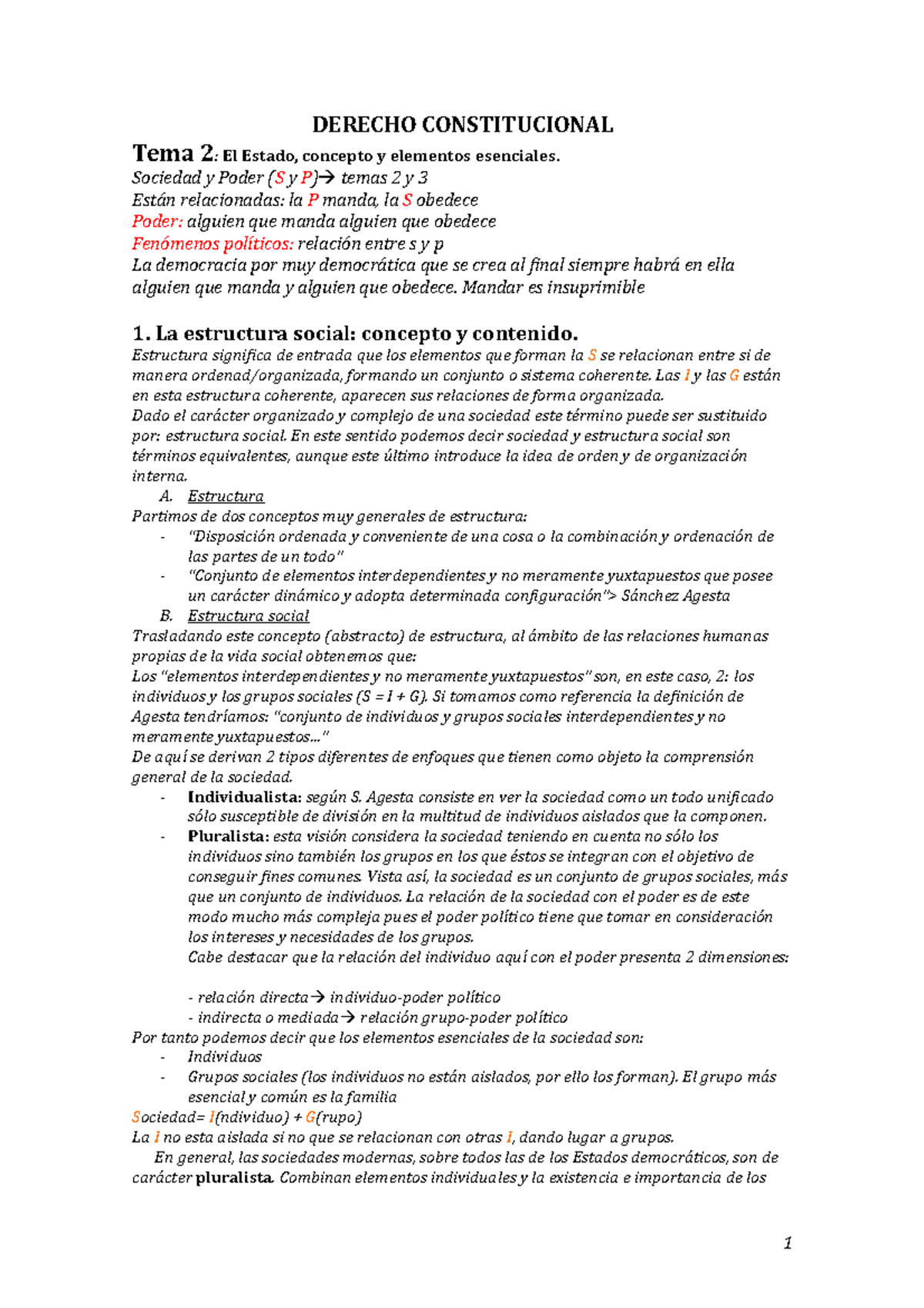 Tema 2 DC - Apuntes 2 - DERECHO CONSTITUCIONAL Tema 2: El Estado ...