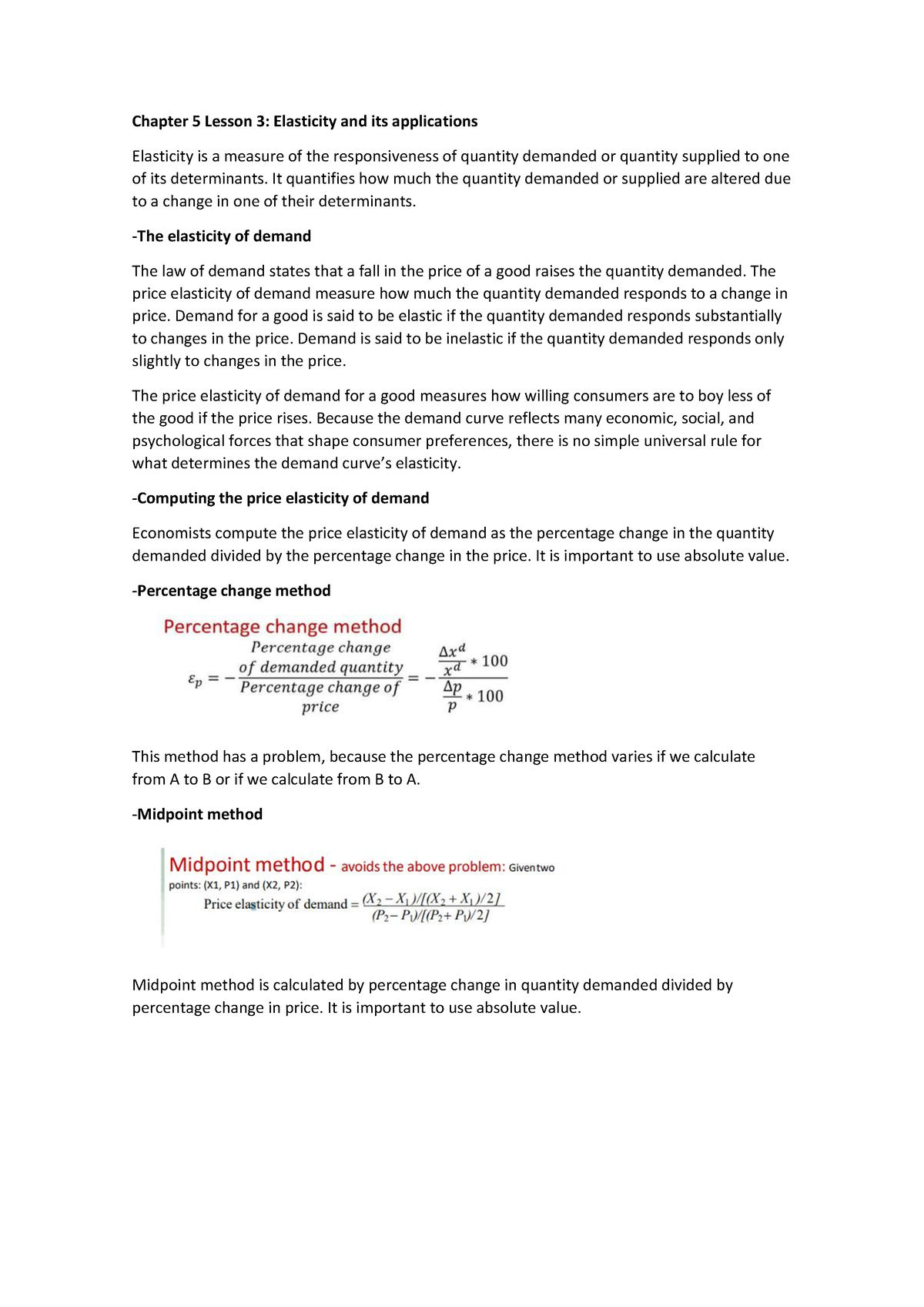 Apuntes intro lesson 3 - Chapter 5 Lesson 3: Elasticity and its ...