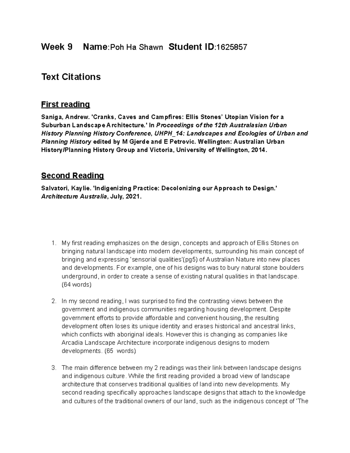 Design history week 9 Week 9 NamePoh Ha Shawn Student ID Text