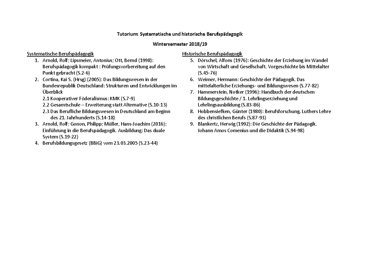 Skript BP WS 18-19 - Tutorium: Systematische Und Historische ...