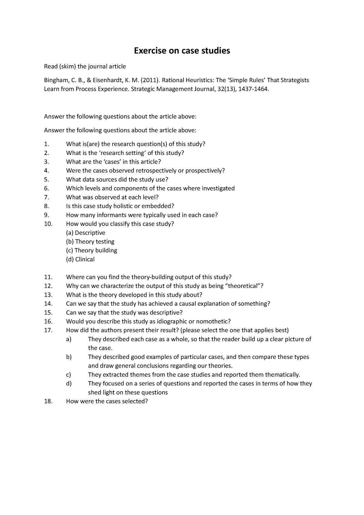 guided case study answer key