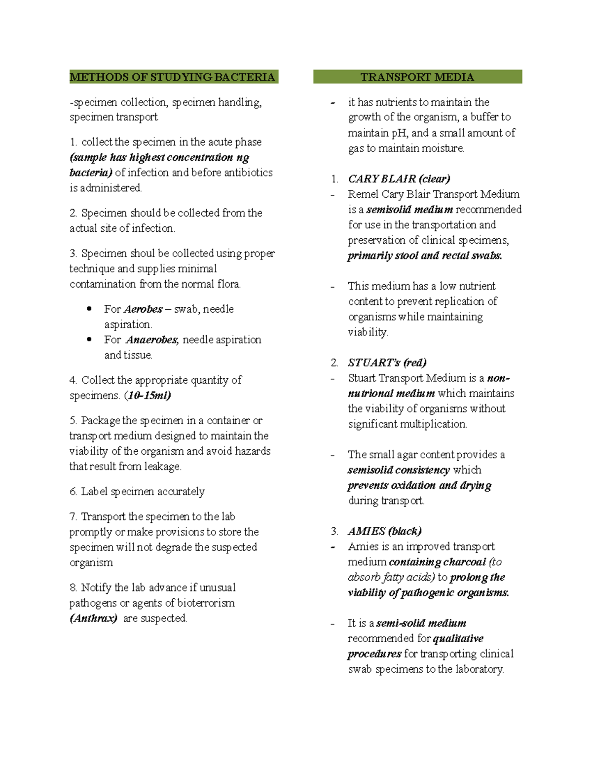 Module-4-bacte - MODULE 4 BACTE PRELIM - METHODS OF STUDYING BACTERIA ...
