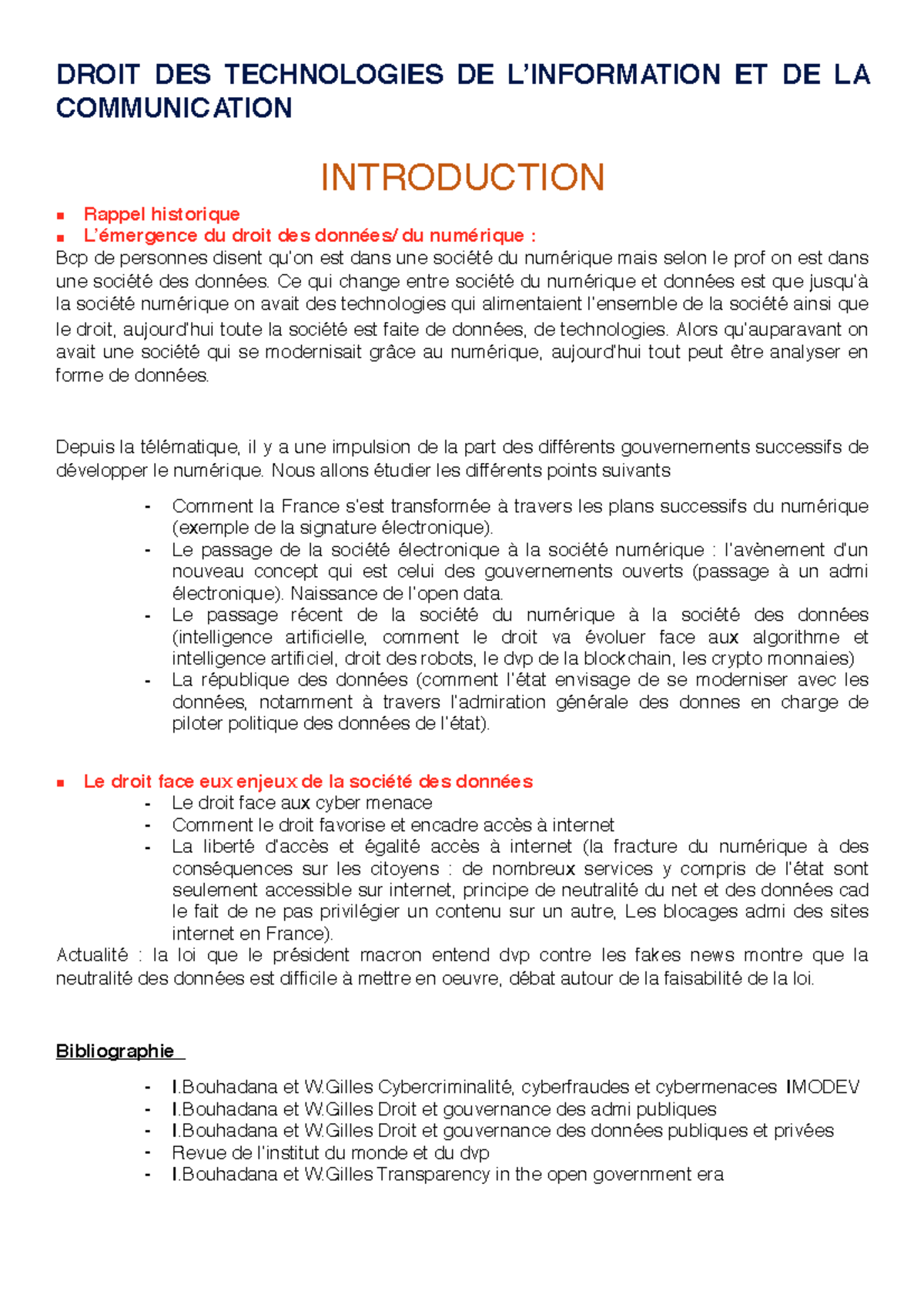 Amphi-NTIC - Notes de cours Entier - DROIT DES TECHNOLOGIES DE L ...