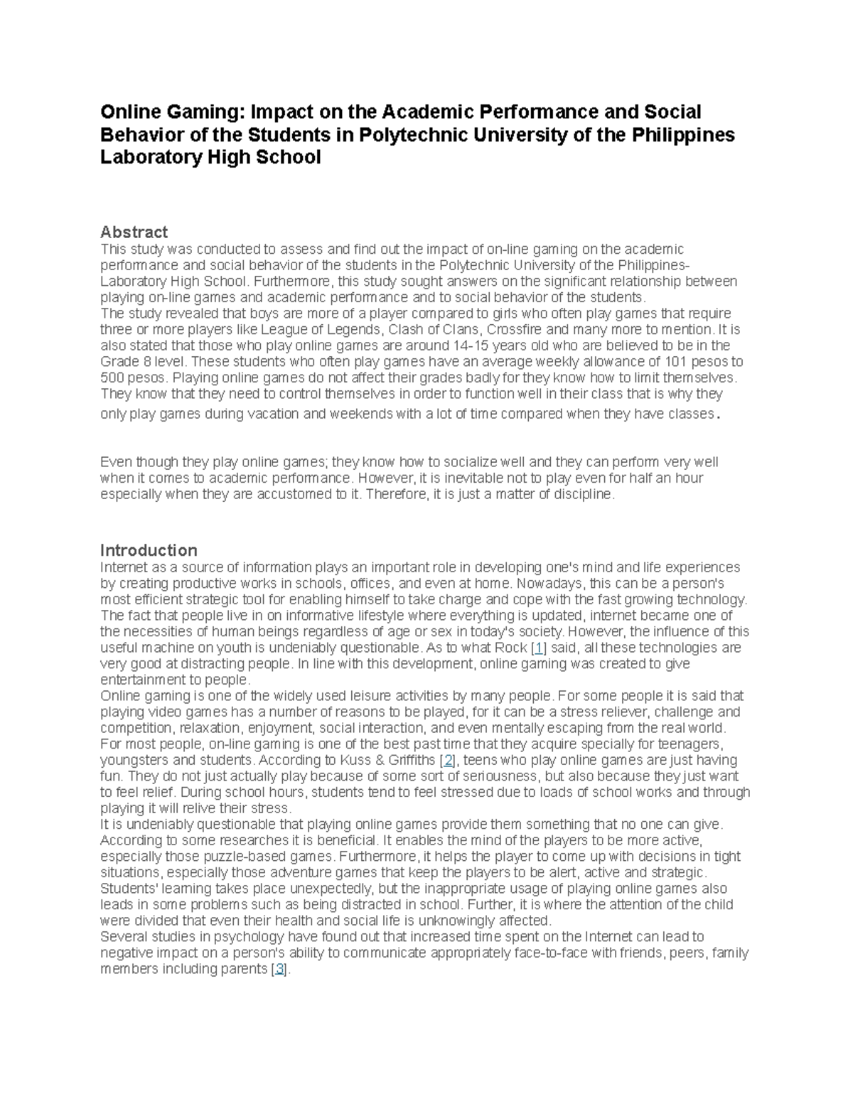 Ekai notes Online Gaming Impact on the Academic Performance and