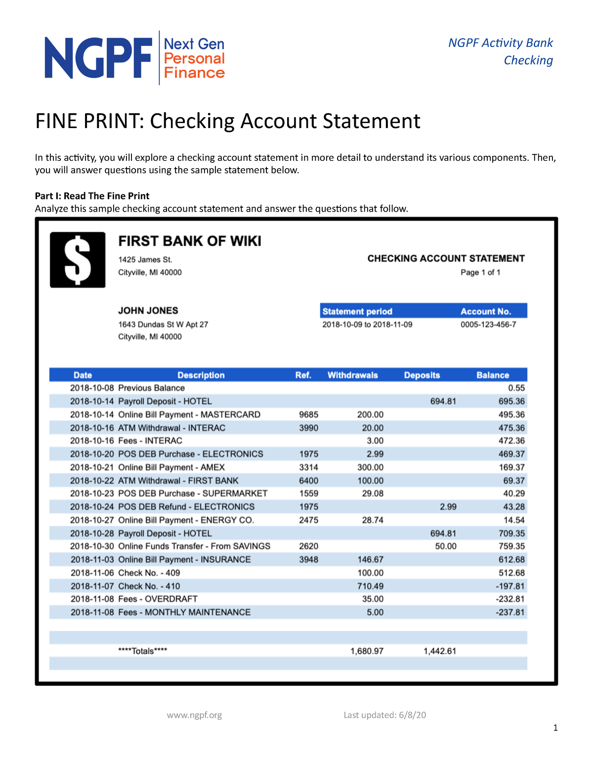 2021 Checking Account Statement+(1)+2 - FINE PRINT: Checking ...