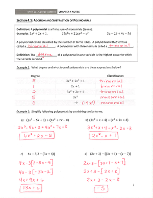 Chapter 5 Notes Filled IN - MTH 111 - Studocu