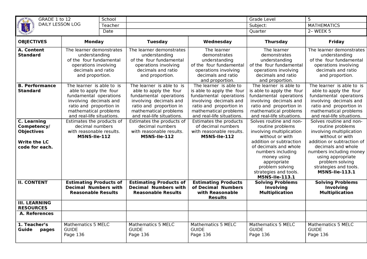 q2-w5-math-5-daily-lesson-logs-grade-1-to-12-daily-lesson-log