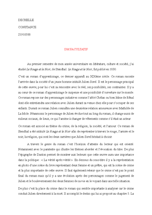 rencontre julien sorel madame de rênal