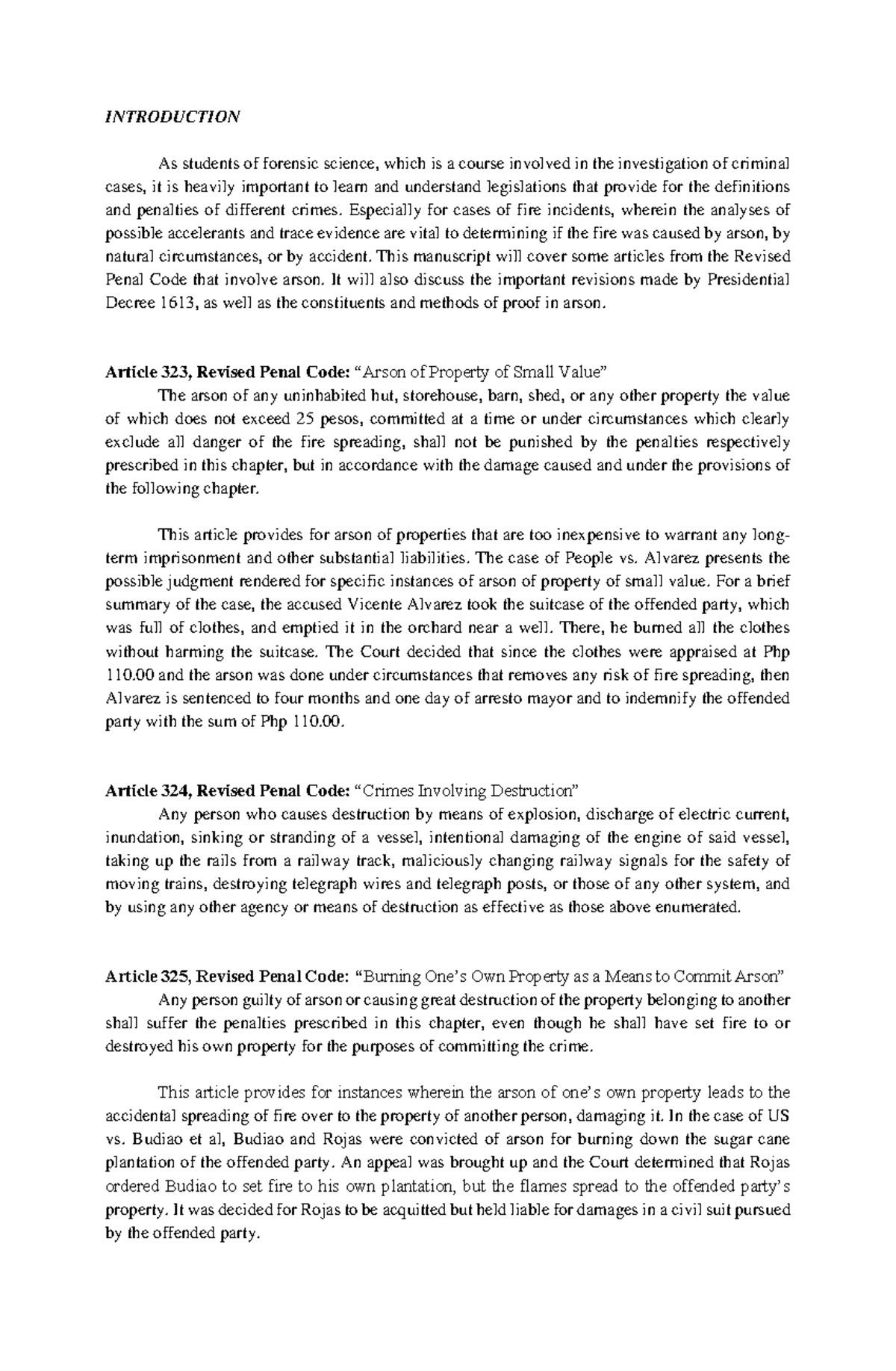 Explosives - INTRODUCTION As students of forensic science, which is a ...
