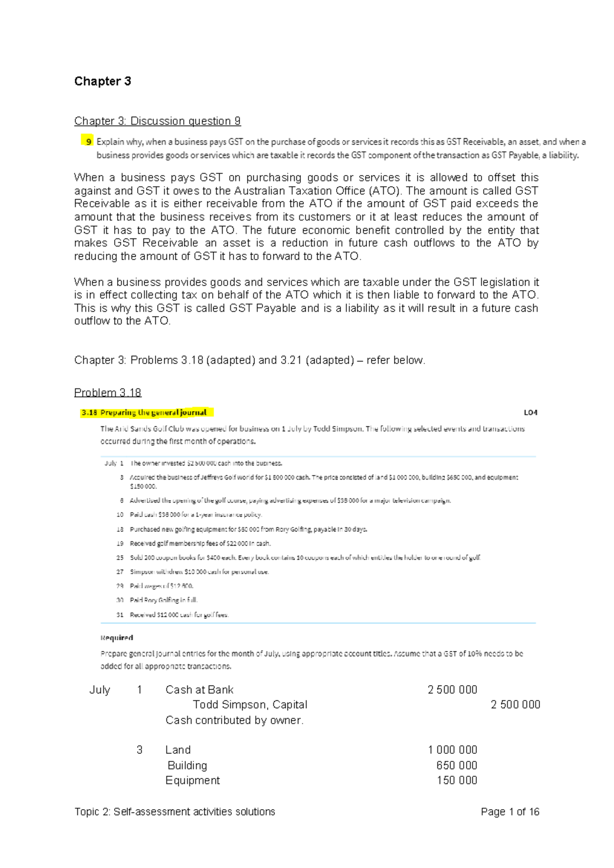 Chapter 3 Appendix Q&A - 9, 3.18, 3.21 & 3 - Chapter 3 Chapter 3 ...