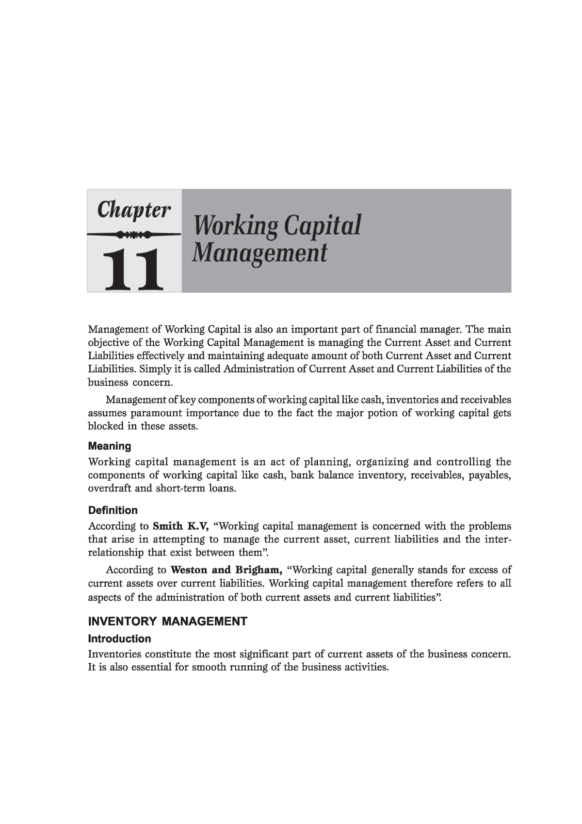 working-capital-management-mcom-finance-studocu