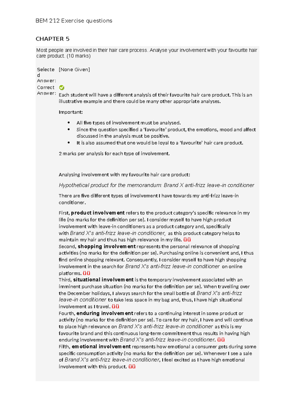 BEM 212 Oefen VRAE - practice questions - CHAPTER 5 Most people are ...