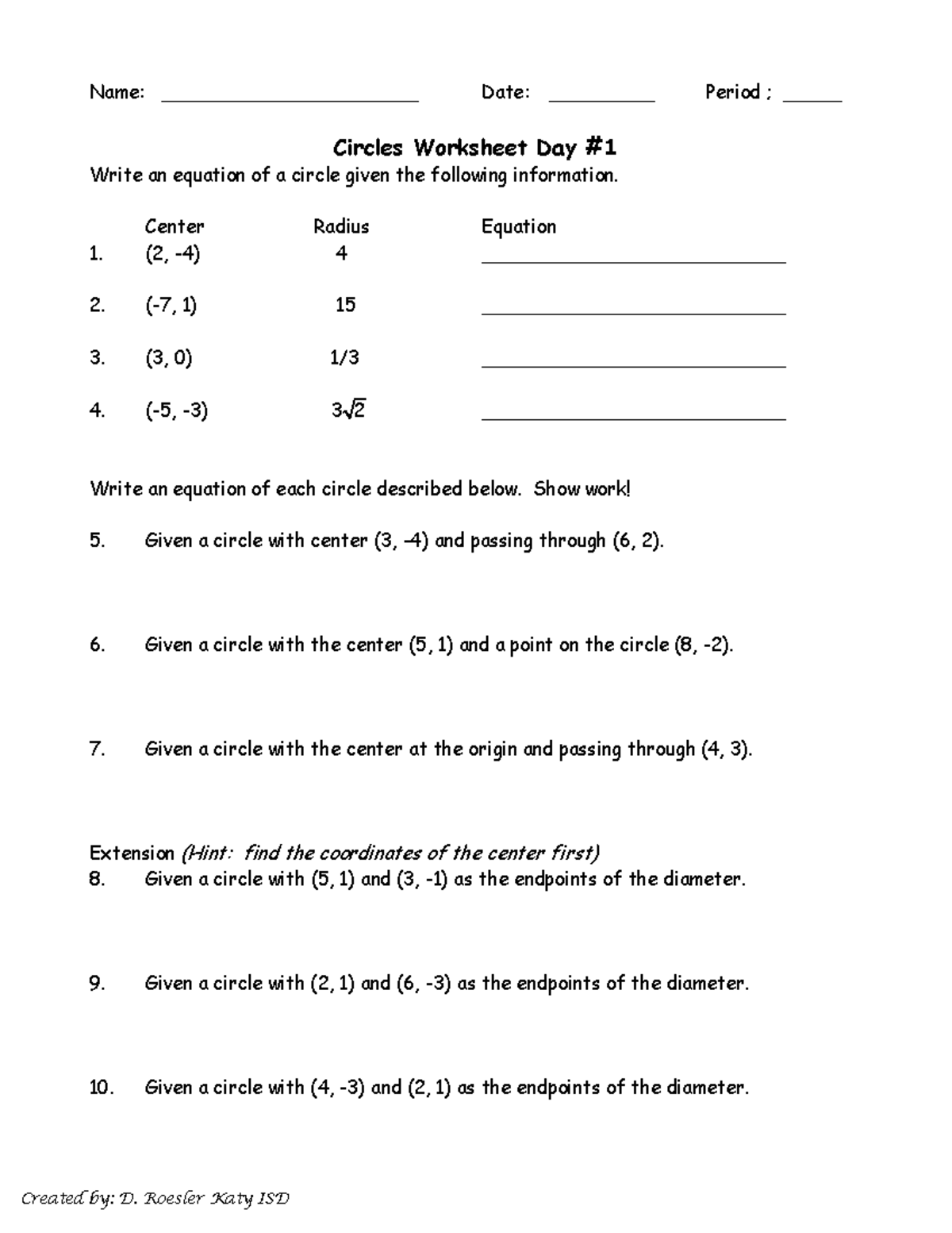 Circle notes day 1 - dsas - ####### Name: Date: ______ Period ; _____ - Studocu Circle notes day 1 - dsas - ####### Name: Date: ______ Period ; _____ - Studocu