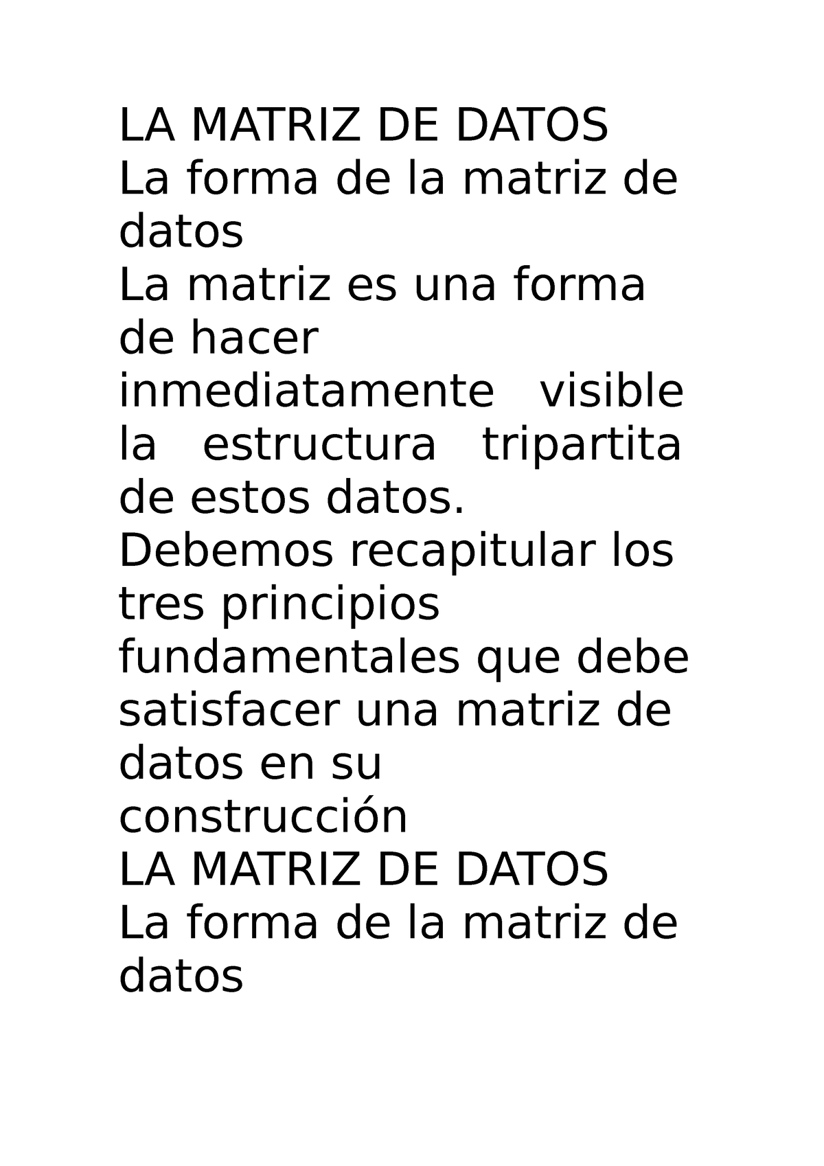 La Matriz De Datos La Matriz De Datos La Forma De La Matriz De Datos La Matriz Es Una Forma De 9229