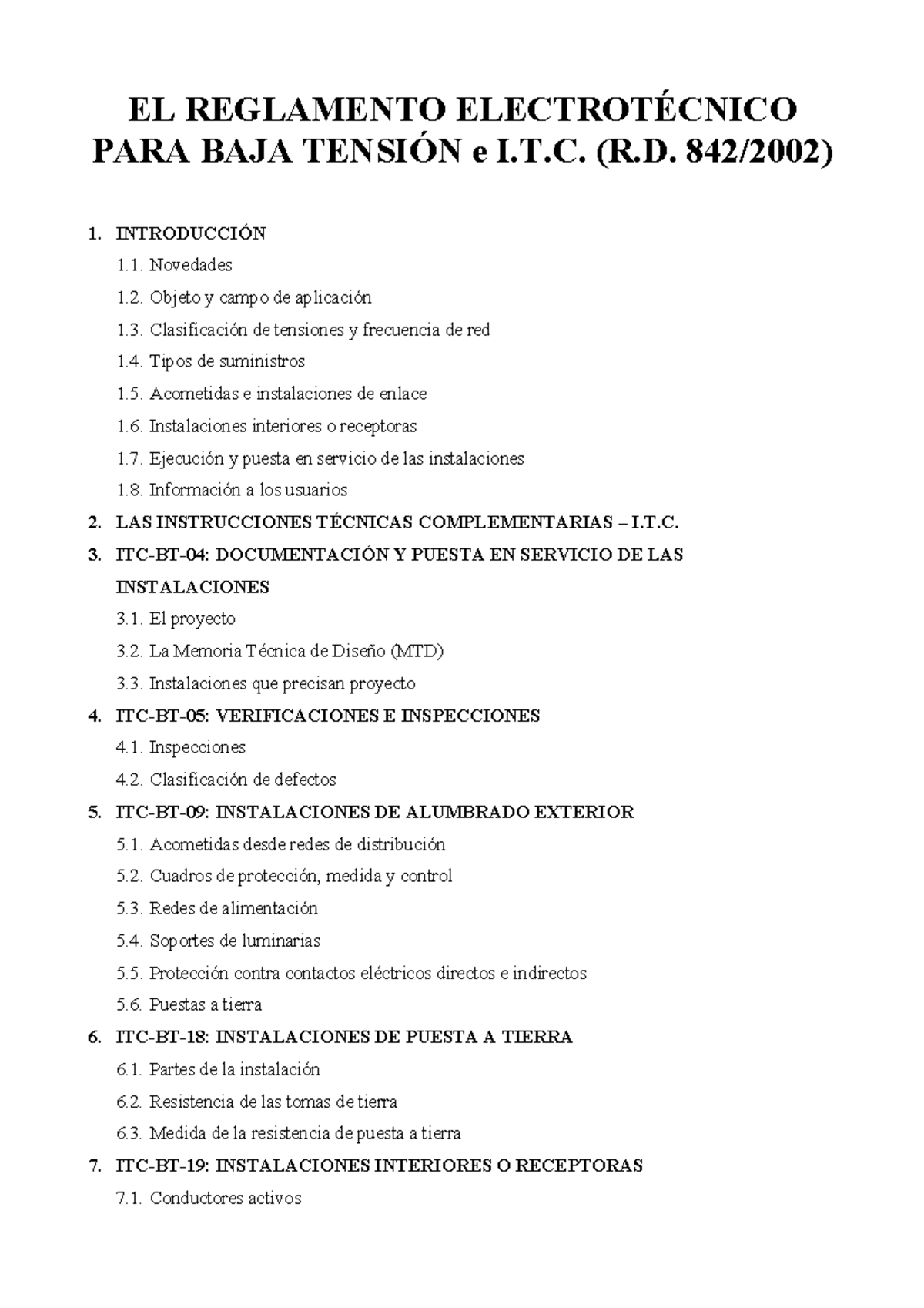 EL Reglamento Electrotécnico PARA BAJA Tensión (Incluye Alumbrado ...