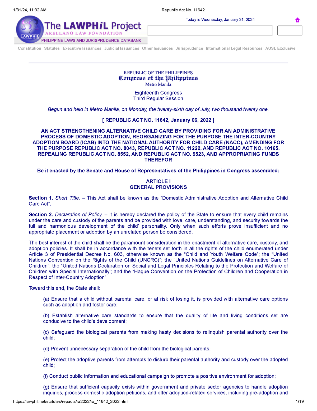 Republic Act No. 11642 - LAW - Constitution Statutes Executive ...