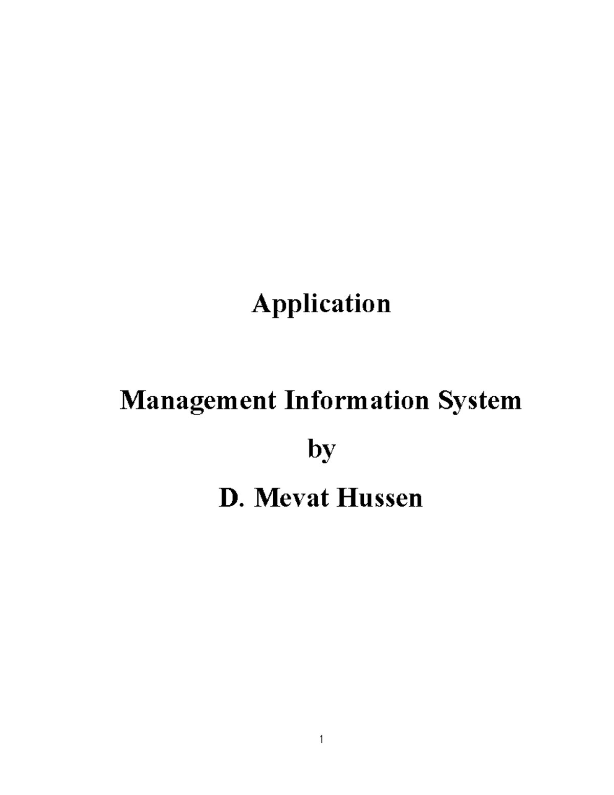 Aplication 20-21 - Summary Managament Information system - Application ...