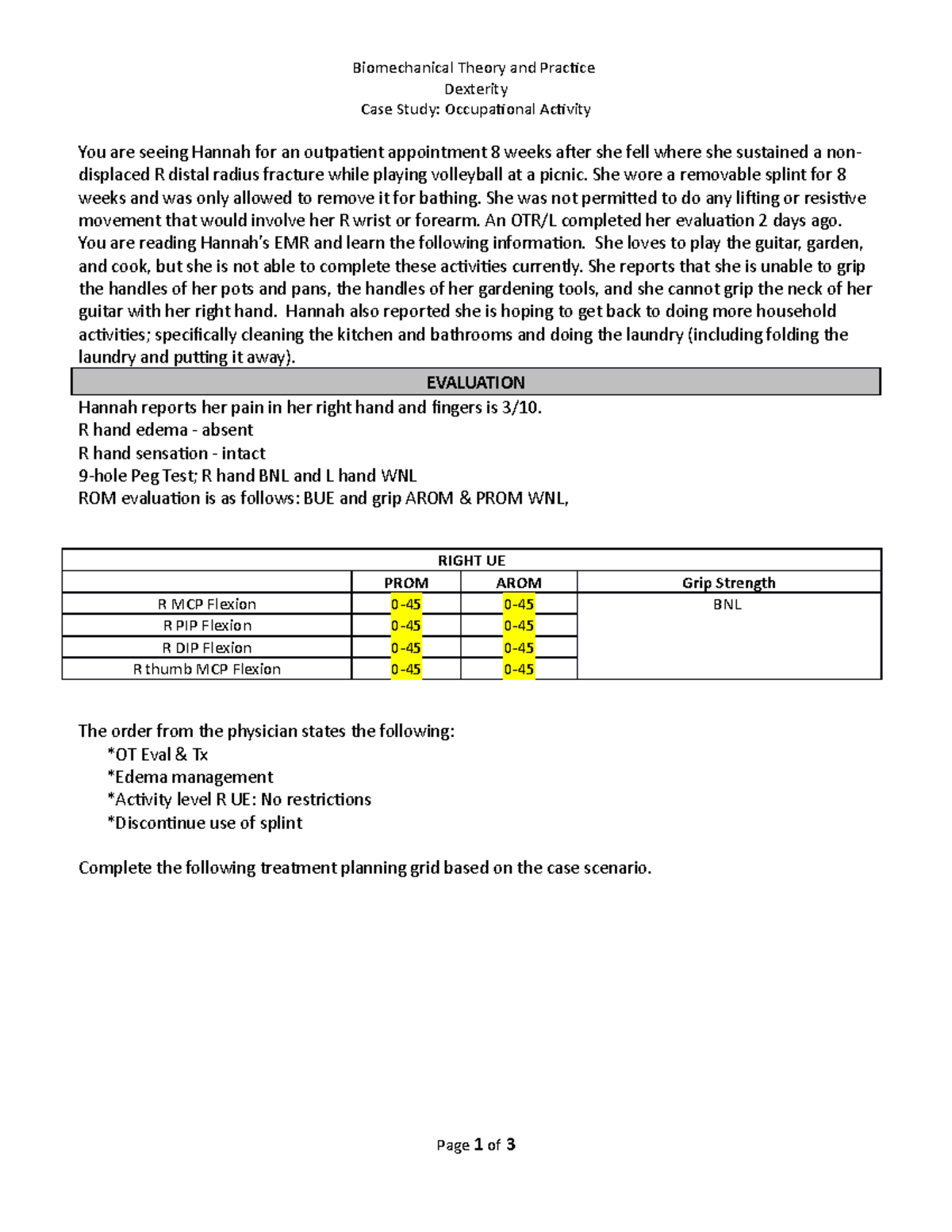 Stretch Case Study - Biomechanical Theory and Practice Dexterity Case ...