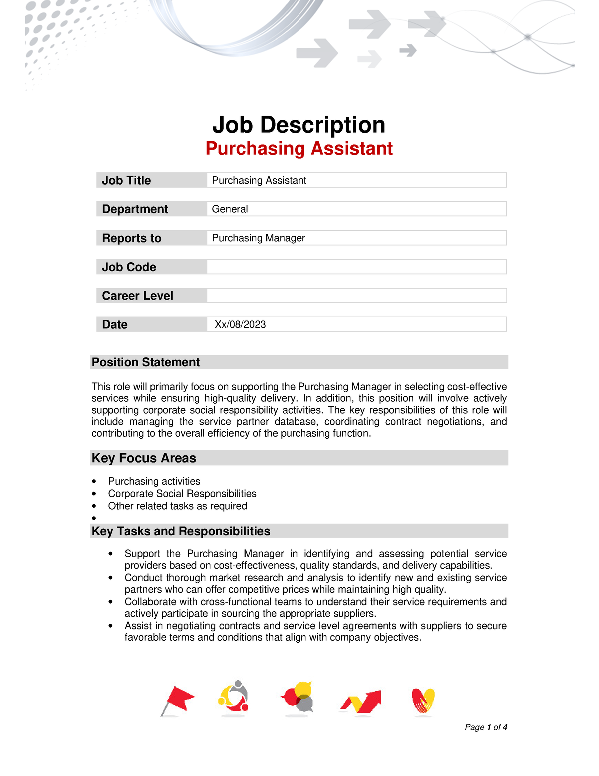 2308 JD Purchasing Assistant Job Description Purchasing Assistant   Thumb 1200 1553 