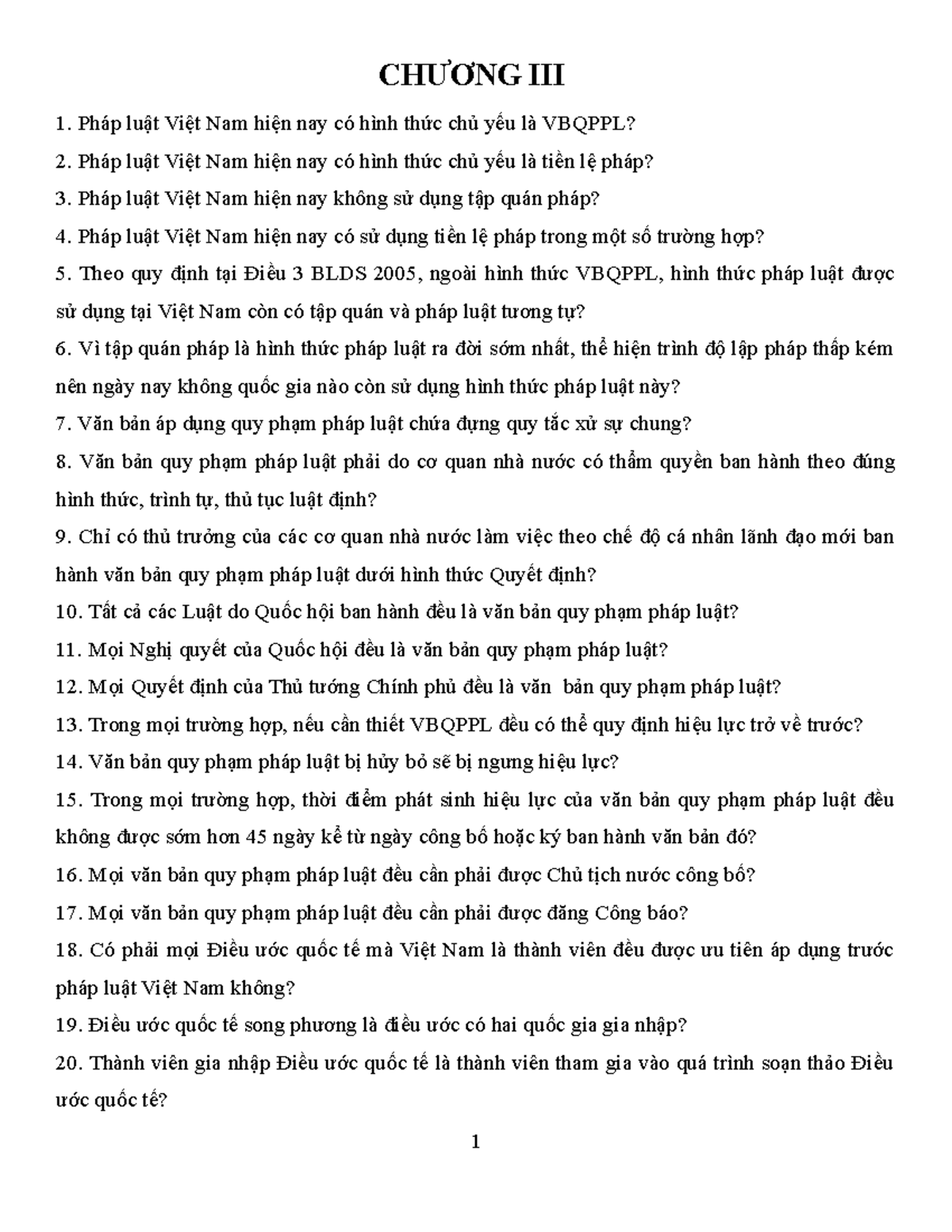 CHƯƠNG 3 HÌNH THỨC PHÁP LUẬT VÀ HỆ THỐNG PHÁP LUẬT - Pháp luật đại ...