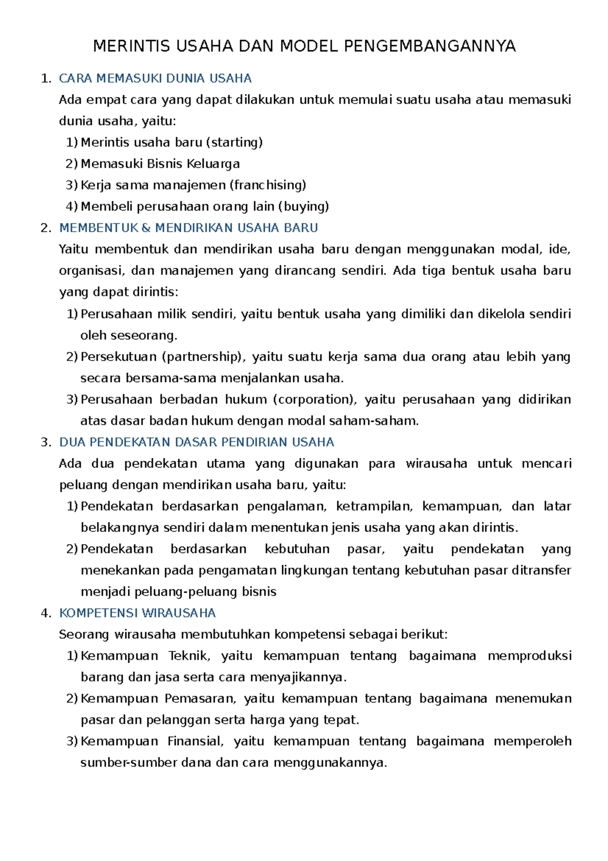 3. Merintis Usaha DAN Model Pengembangan - MERINTIS USAHA DAN MODEL ...