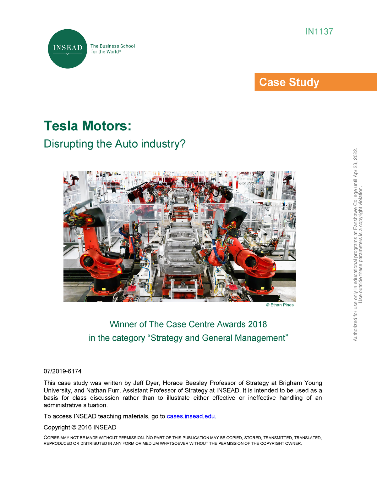 tesla motors disrupting the auto industry case study solution