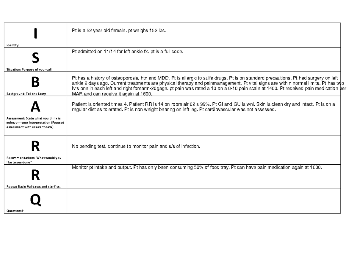 Isbarrq week 9 - weekly work- required but not for a grade - NUR 283 ...