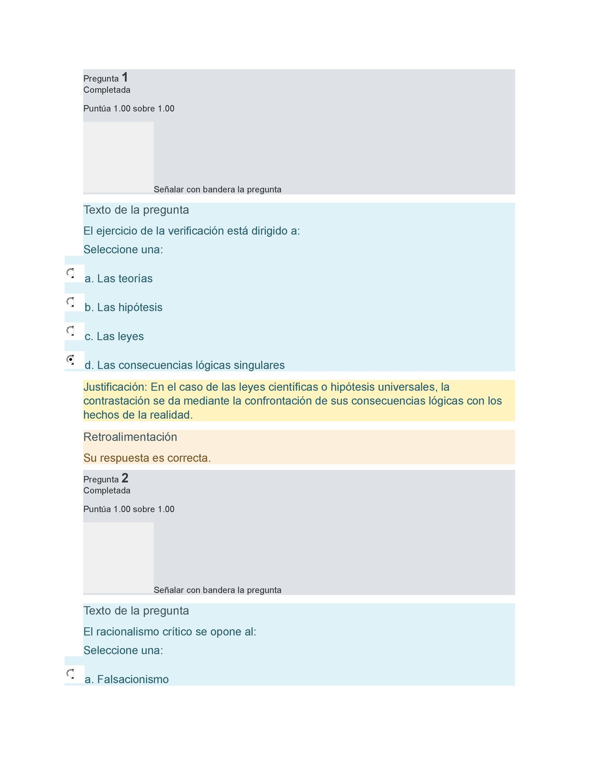 Examen De Epistemologia 4 - Pregunta Completada 1 Puntúa 1 Sobre 1 ...