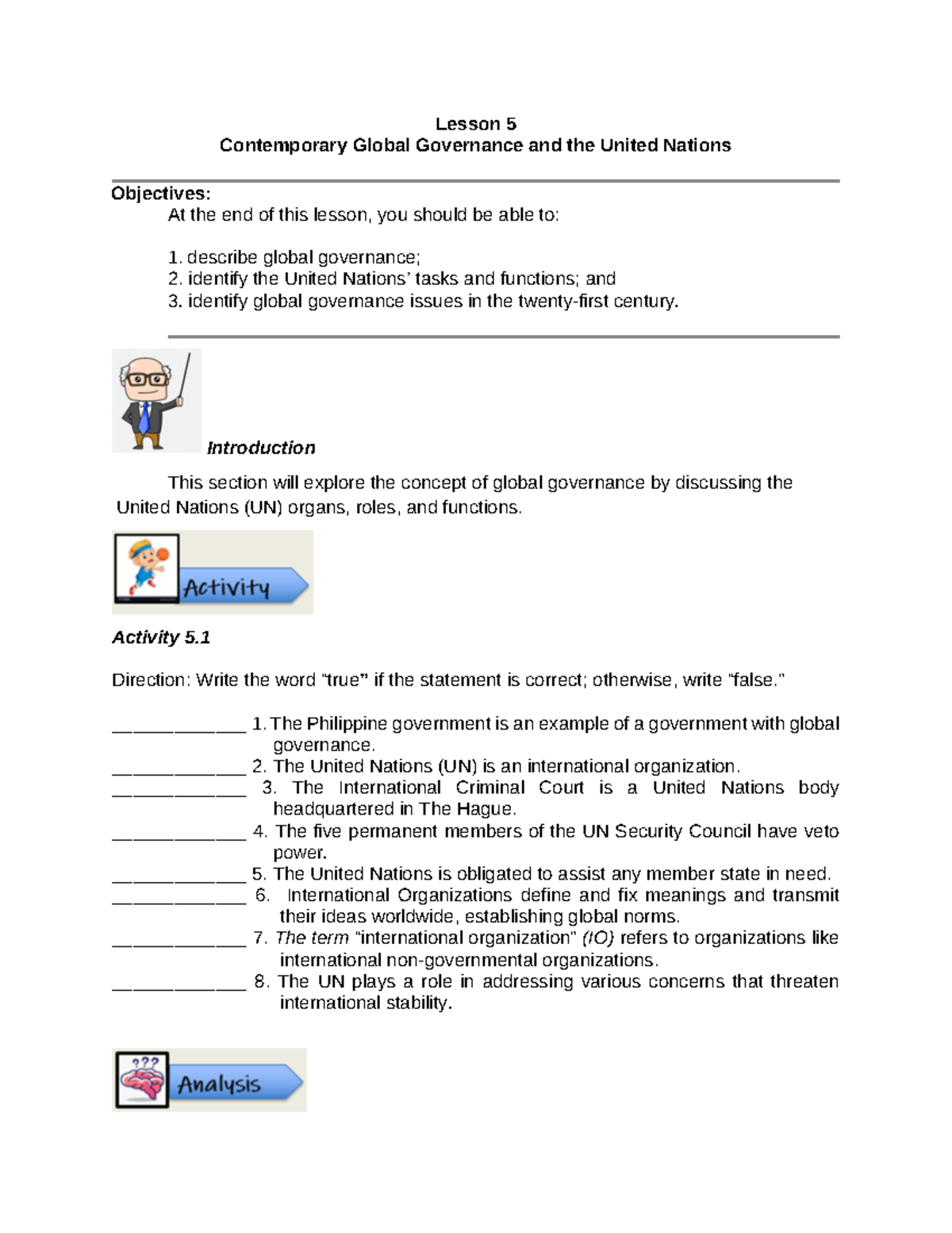 lesson-5-contemporary-global-governance-and-the-united-nations-lesson