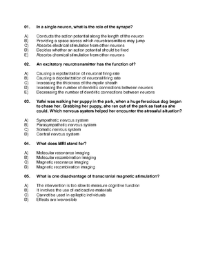 Psych 104 Chapter 1 Multiple Choice Question Bank - Exam Name