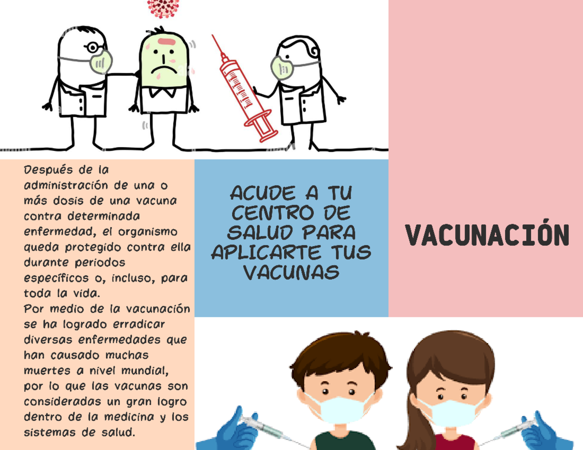 Triptico vacunacion - Tríptico sobre la importancia de la vacunación