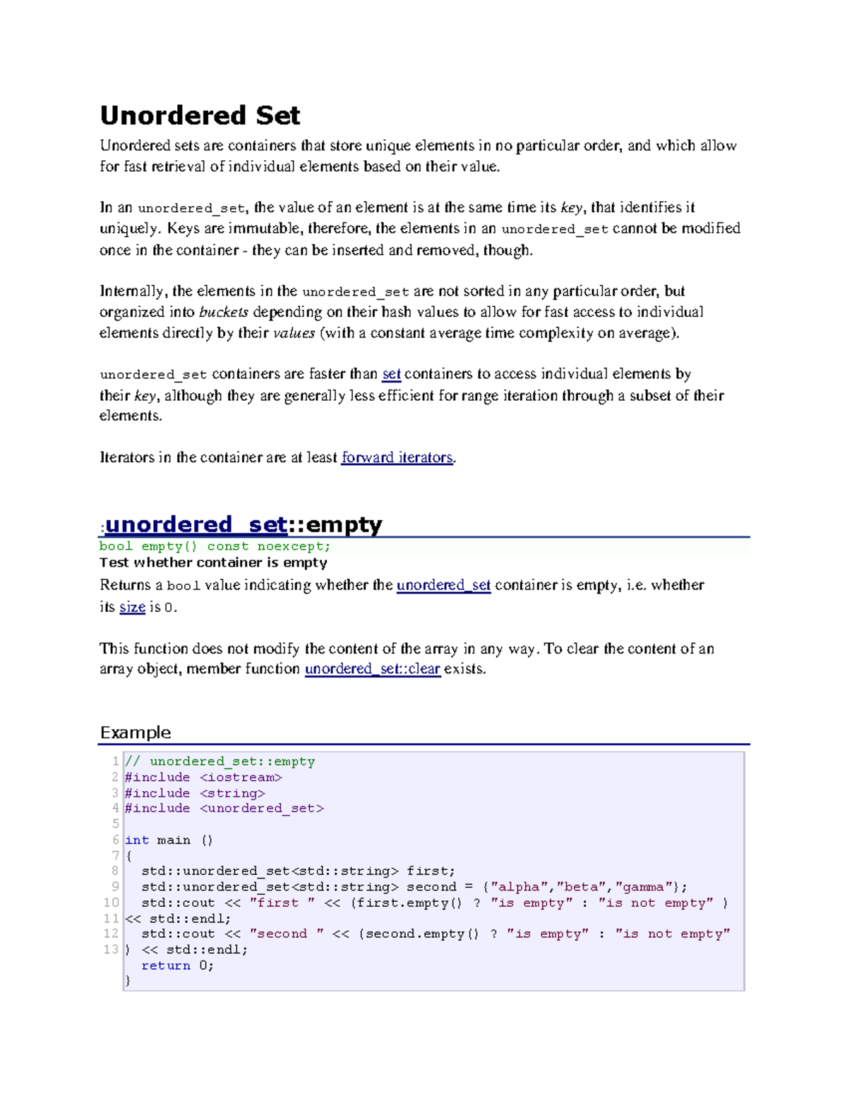 A04 - mo ta cau hoi - Unordered Set Unordered sets are containers that ...