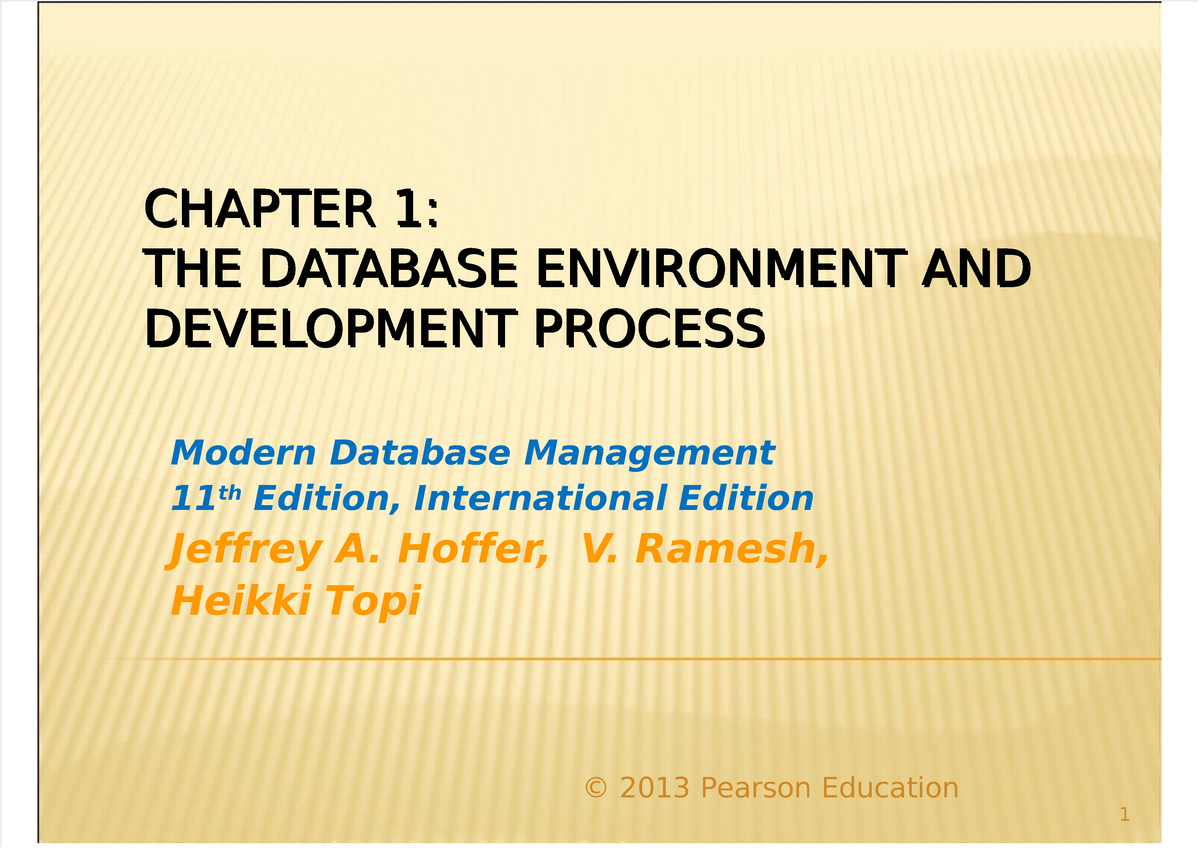 Pdfslide - Ab Cd - CHAPTER 1:CHAPTER 1: THE DATHE DATABASE ENVIRONMENT ...