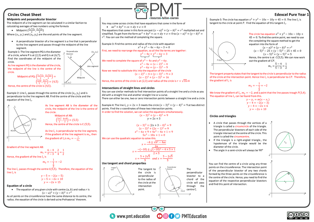 6- Circles - maths - Midpoints and perpendicular bisector The midpoint ...