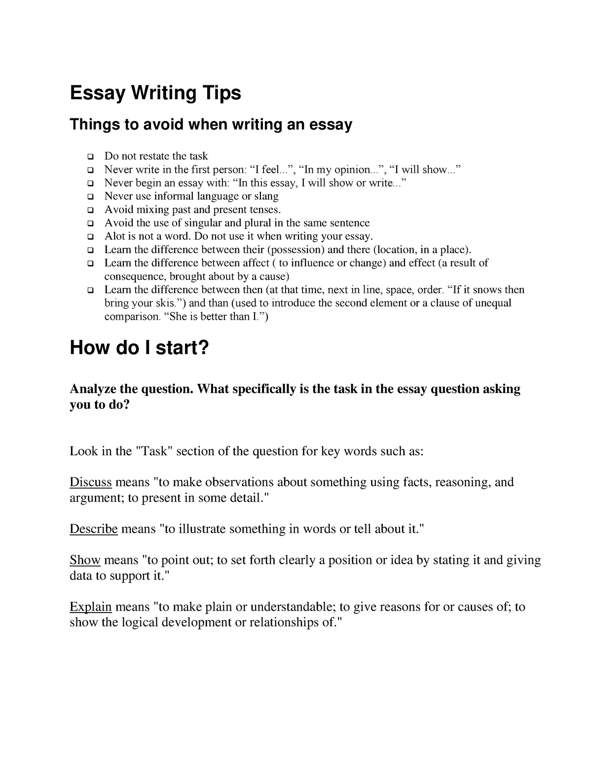 how to write a geography university essay