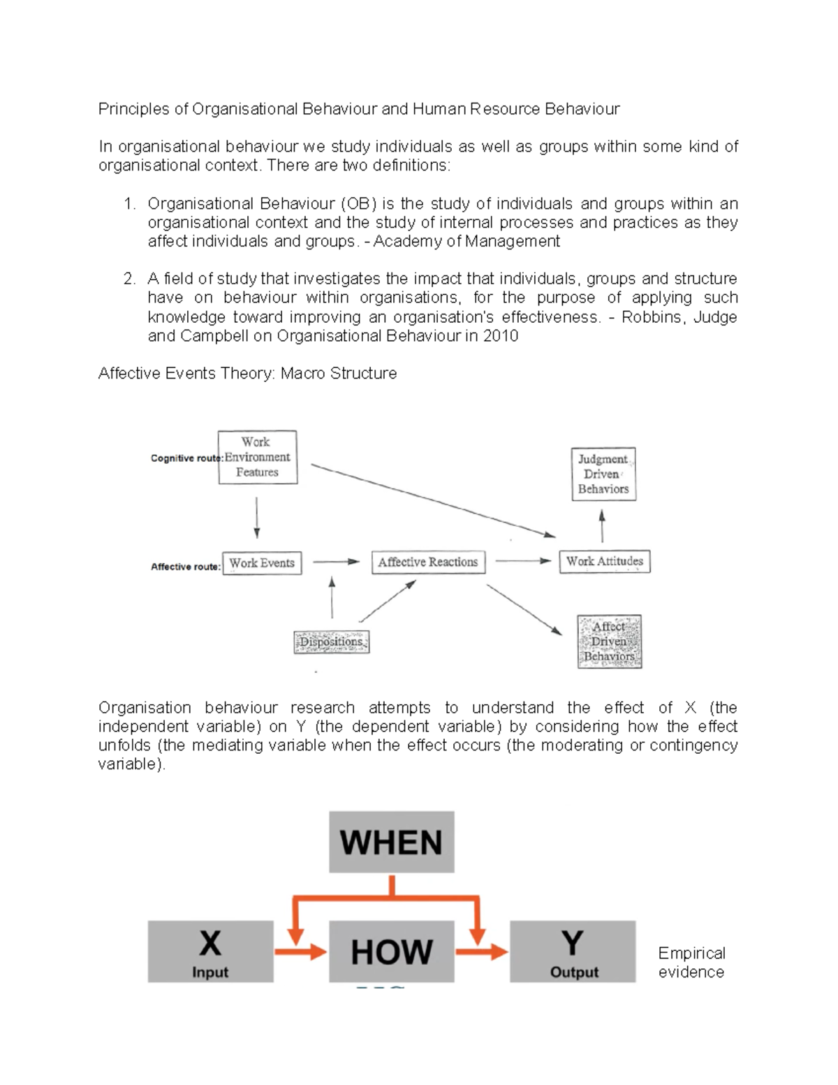 OB and HRM - Introduction and History of OB and HRM (Lecture 1 ...