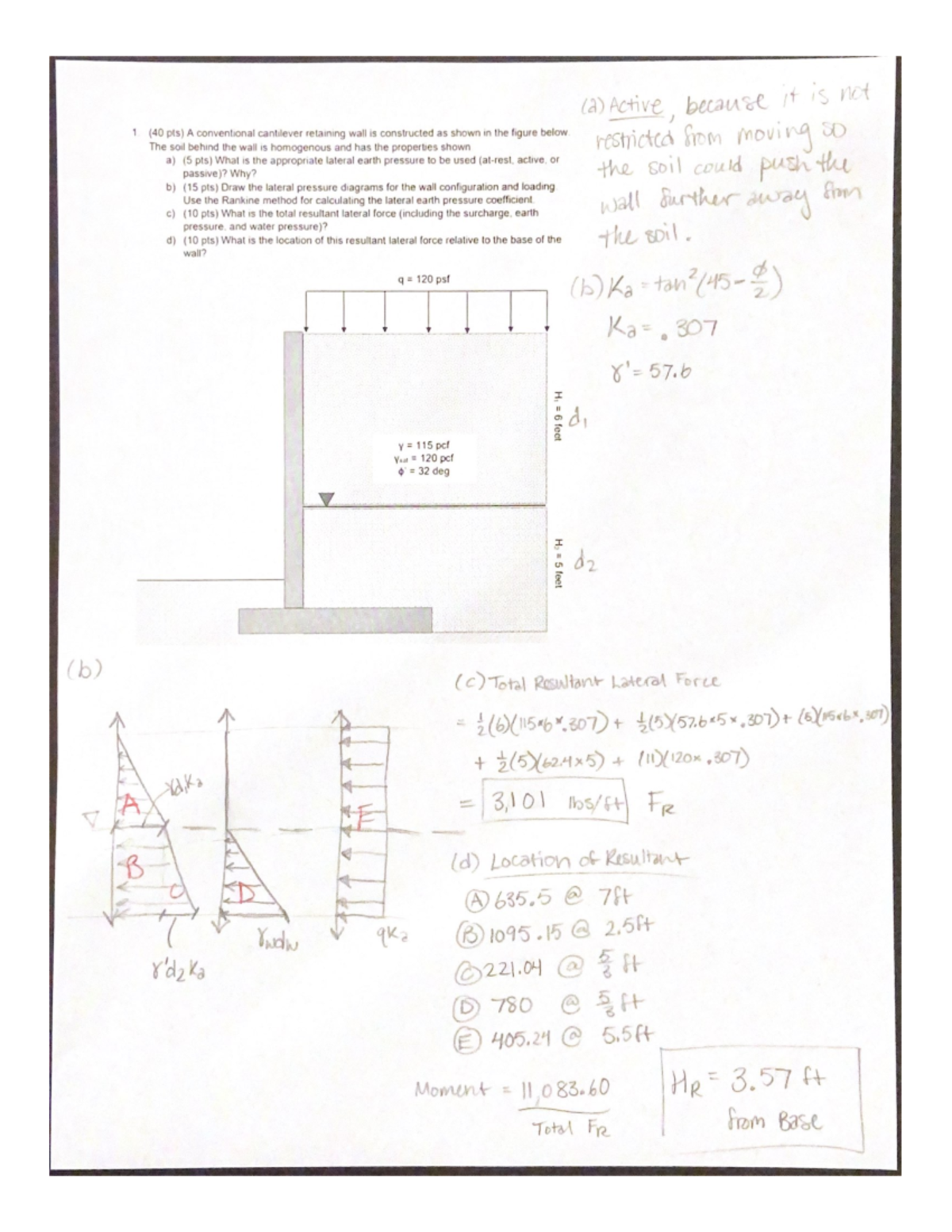 Earth Pressure HW - Hw Assignment - CE 340 - Studocu